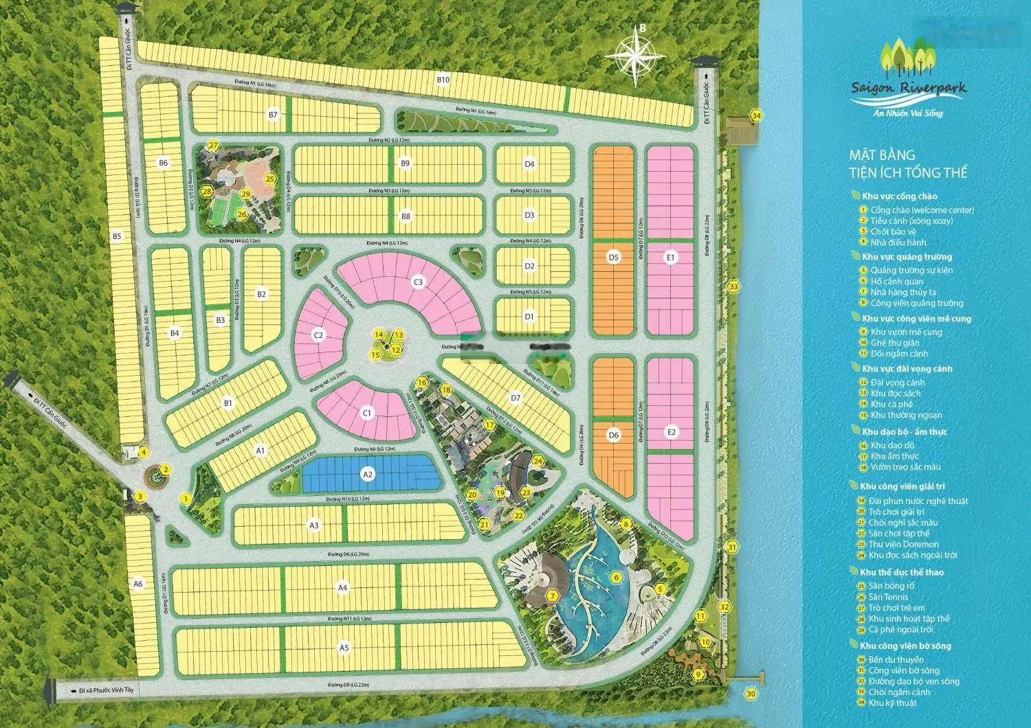 2 nền cạnh công viên, sân thể thao, giá rẻ nhất dự án chỉ 1,65 tỷ/ nền 80m2. Hướng Nam, Bắc
