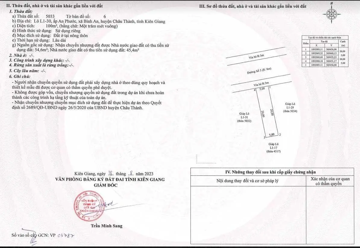 OCB thanh lý 15 nền đất liền kề, DT 100m2 đã có sổ tại Châu Thành. Đầu tư lời to. LH 0932 238 ***