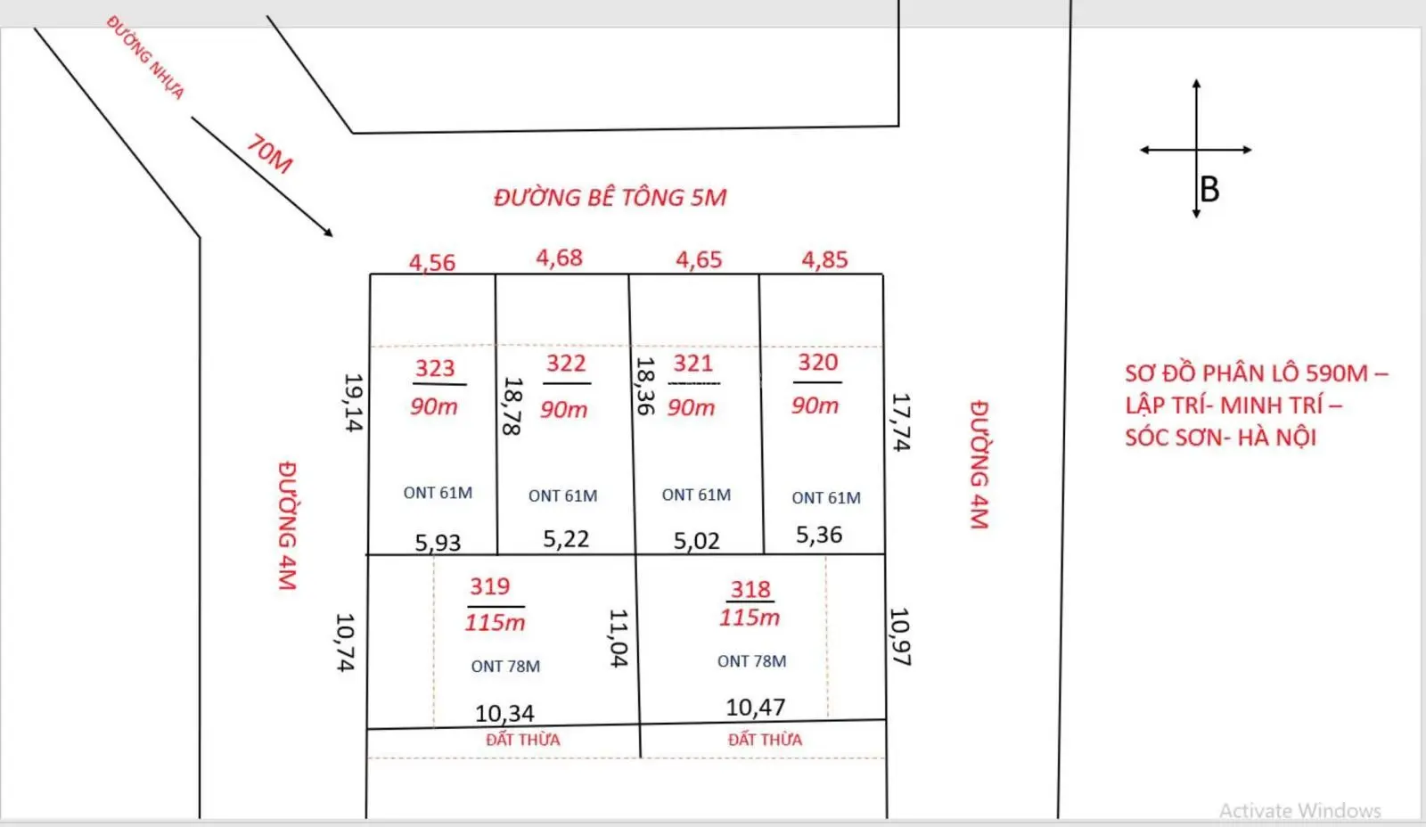 Chính chủ bán đất tại Minh Trí, Sóc Sơn. Diện tích 115m2, bán 15tr/m2. Lh Tường Vân 0936 689 ***