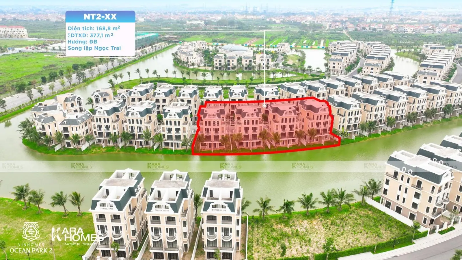 Bán biệt thự Ngọc Trai Vinhomes Ocean Park 2 - Giá tốt view sông - NT2 - 1X
