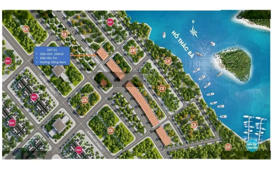 Bán lô đất trung tâm thị trấn Yên Bình đầu đường Hồ Thác Bà - Đẹp nhất Yên Bái