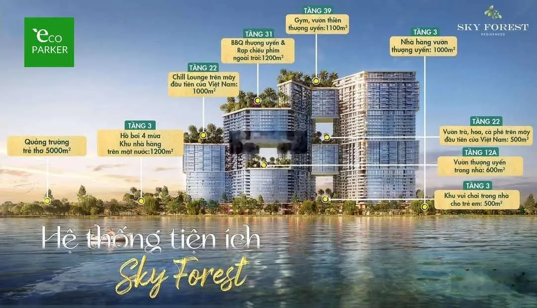 Cần bán gấp căn studio 37m2 view biệt thự đảo giá 2.460 tỷ tầng trung tại Sky Forest Ecopark