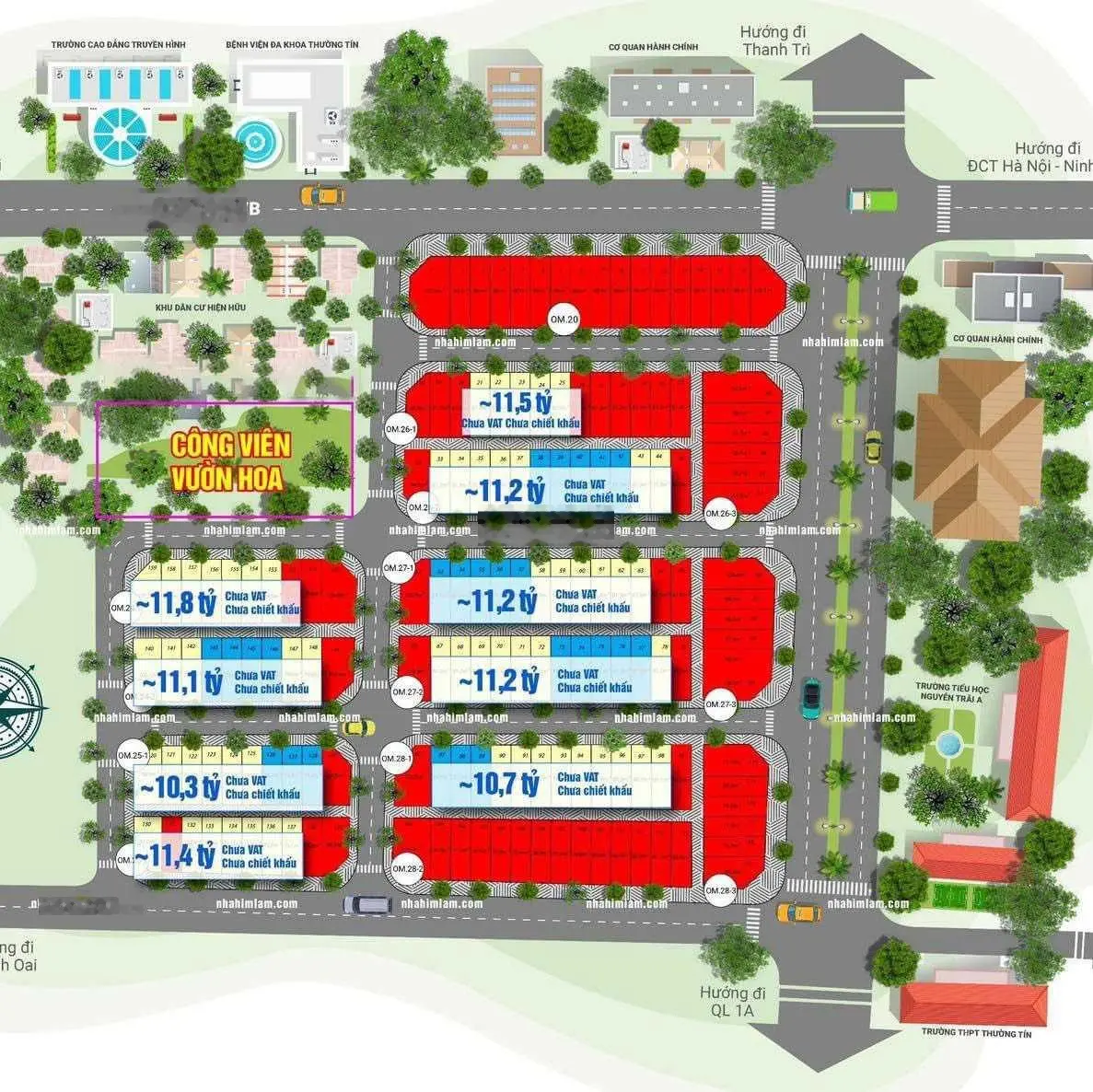Liền kề shophouse Him Lam Thường Tín 69 đến 158m2 5 tầng hố chờ thang máy nhỉnh 10 tỷ 0966 849 ***