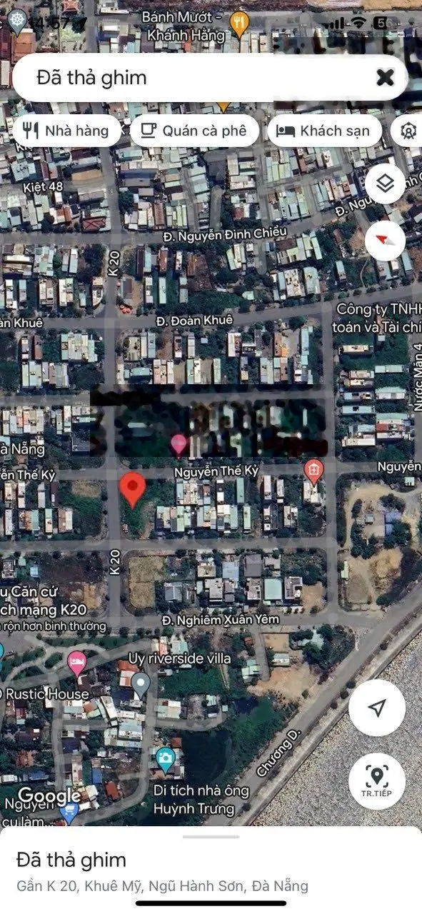 Bán đất đường 10m5 hướng đông nam đường K20, khu đô thị Nam Việt Á, Ngũ Hành Sơn