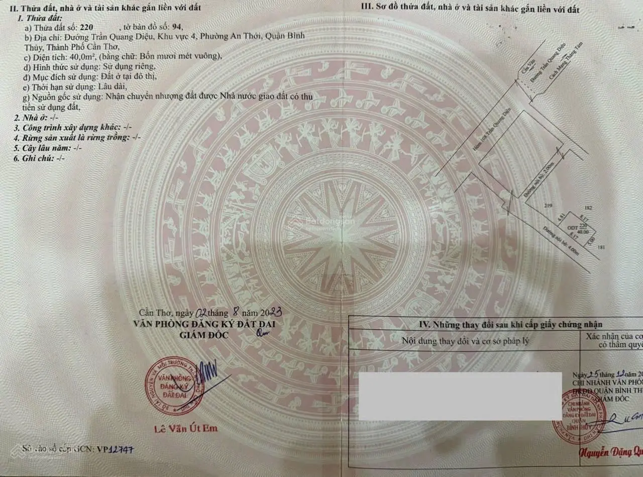 BÁN NHÀ MỚI 1 TRỆT 1 LẦU HẺM 108 ĐƯỜNG TRẦN QUANG DIỆU - AN THỚI - BÌNH THUỶ - CẦN THƠ (GẦN CẦU VÁN