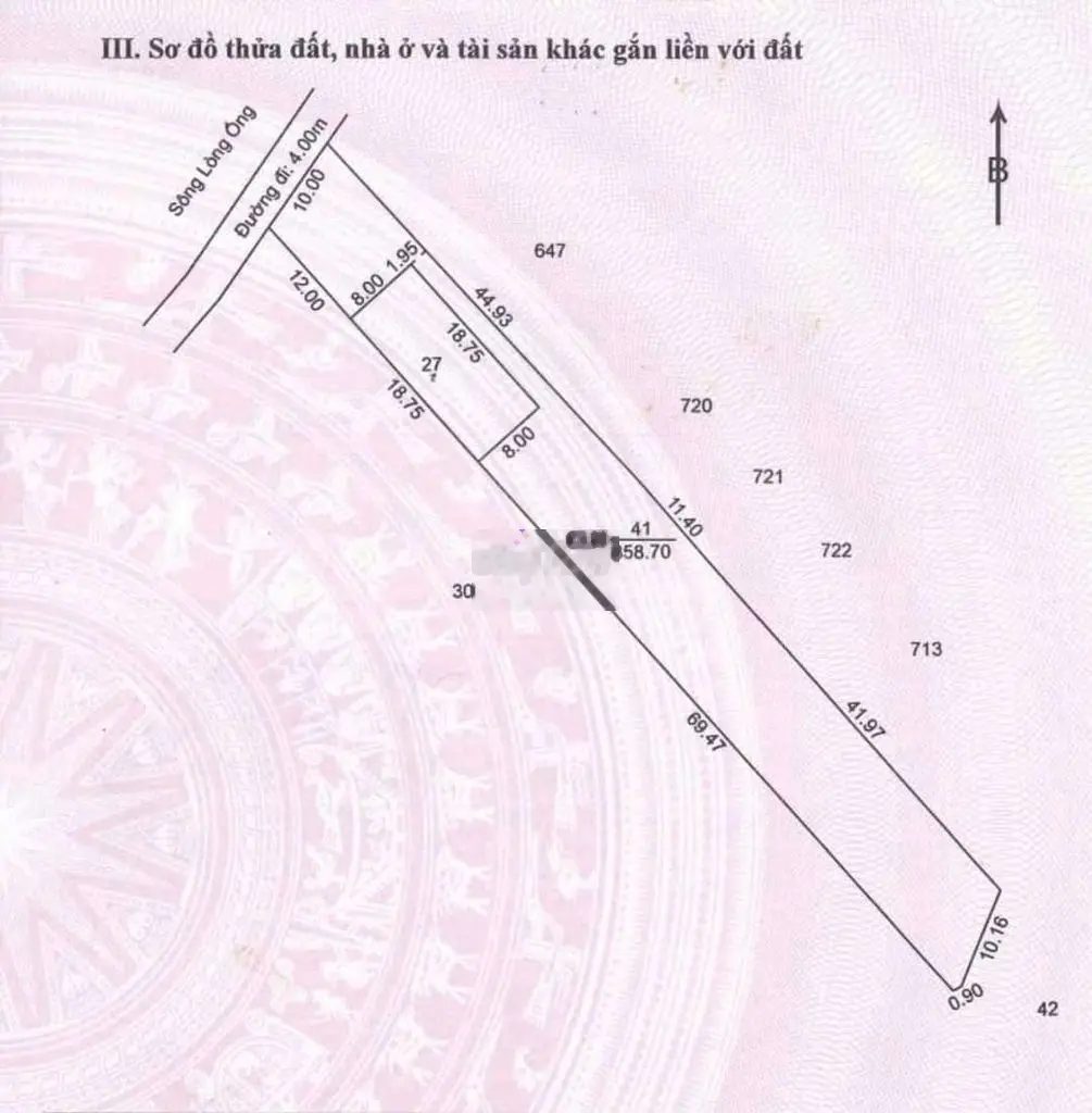 1000 mét v - có 150mv thổ cư. dt cụ thể : 10 x 100. mt tô vĩnh diện