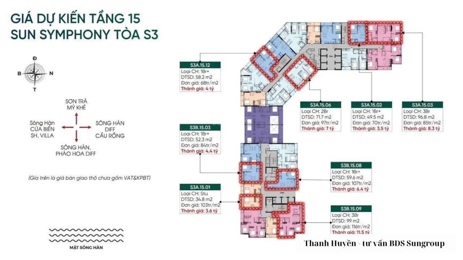 Thanh huyền - phân tích booking tòa S3 vào đúng loại căn hộ ưu thế vượt trội tại Sun Symphony