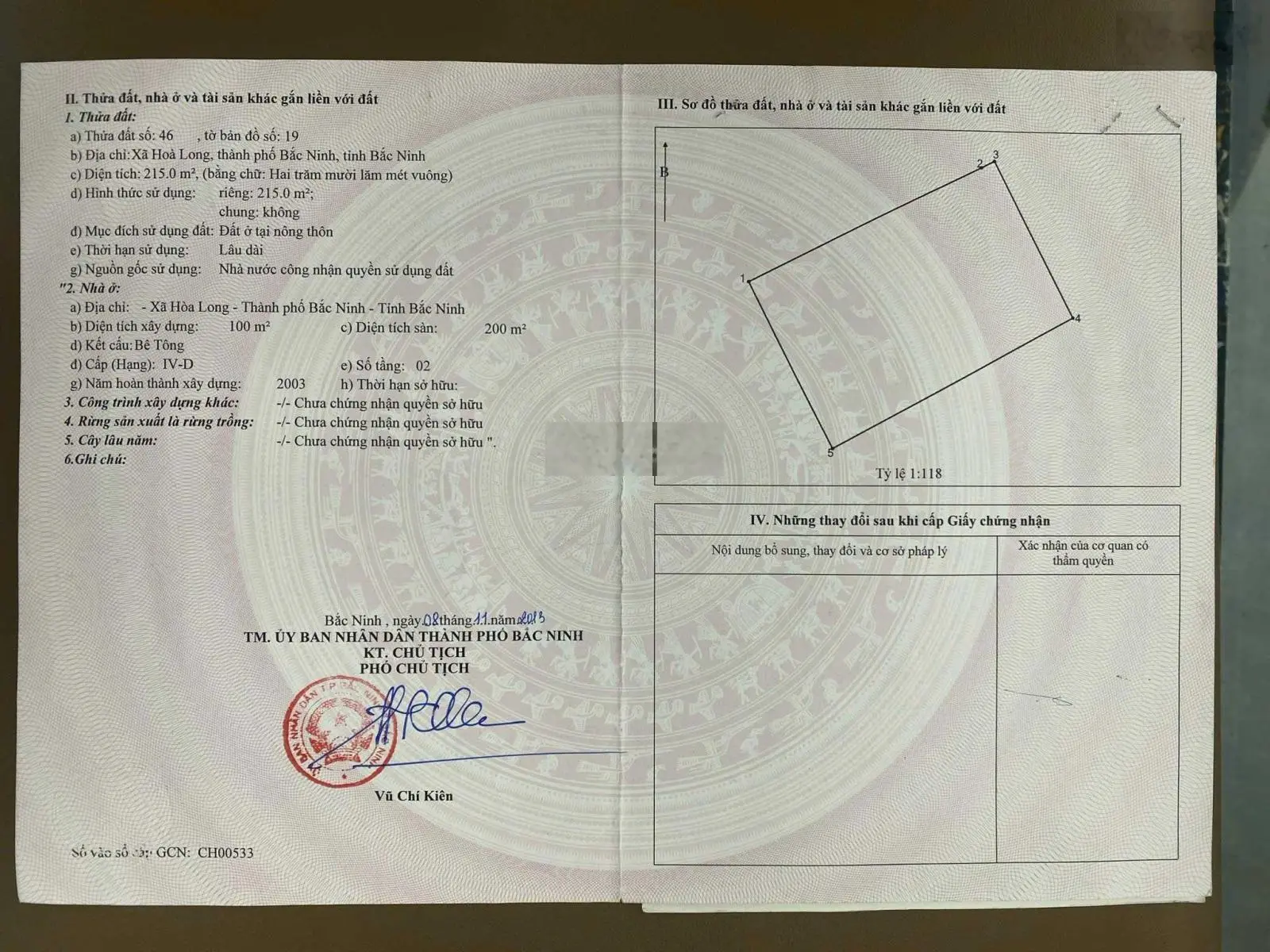 Bán đất tặng nhà 3 tầng đường 3m, ô tô vào tận sân tại Hòa Long, giá bán 60trđ/m2