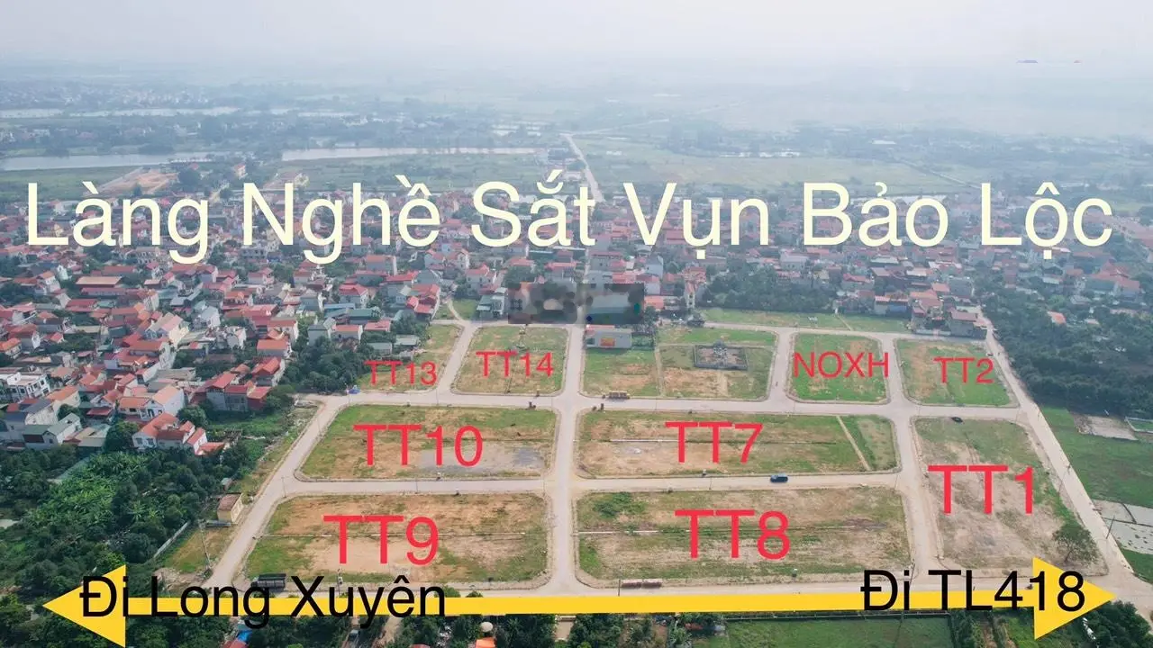 Em ra hàng khu Đồng Tre Lỗ Gió thôn Bảo Lộc xã Võng Xuyên, Phúc Thọ. 138,2m2 đường 15m, vỉa hè 3m