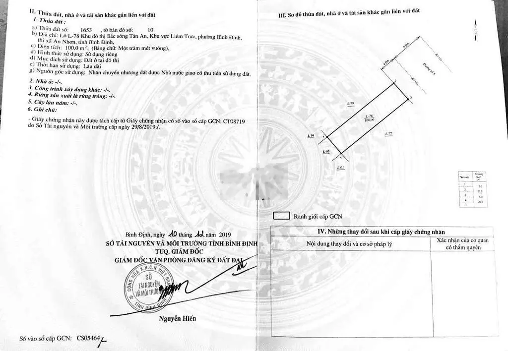 Chính chủ bán lô đất An Nhơn Bình Định