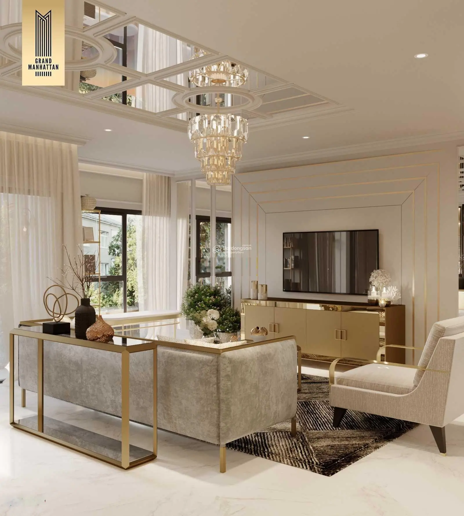 Ngộp Bán gấp căn hộ The Grand Manhattan Q1, căn 2PN 68m2 giá 8.5tỷ view sông SG