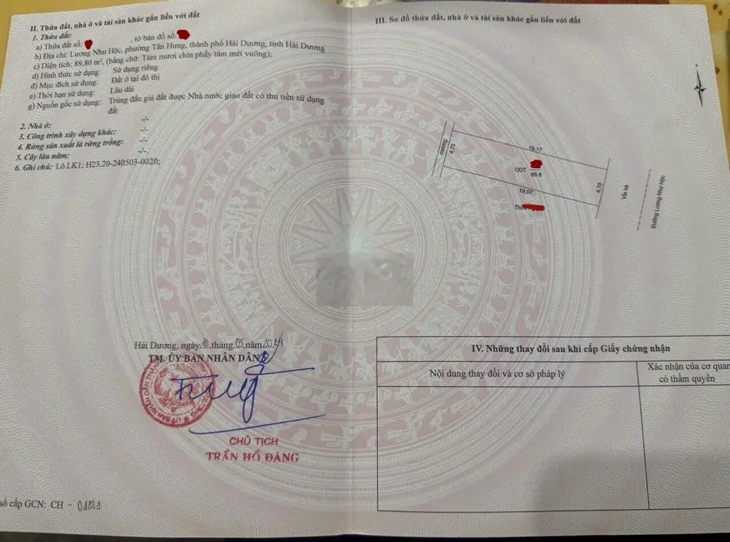 Cần bán lô đất đẹp mặt đường đôi Lương Như Học kd tốt chỉ 4,5 tỷ