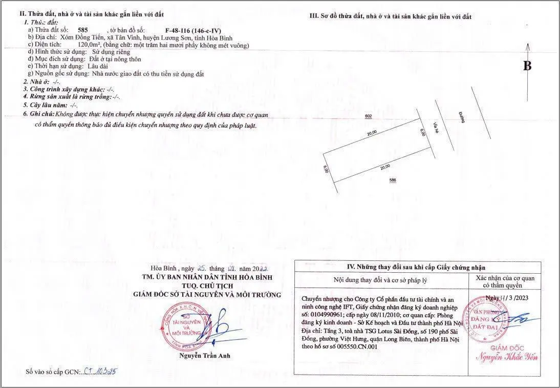 Bán gấp biệt thự đẹp tại Centre Ville Lương Sơn, 4 tỷ, 210m2 - Giá ưu đãi