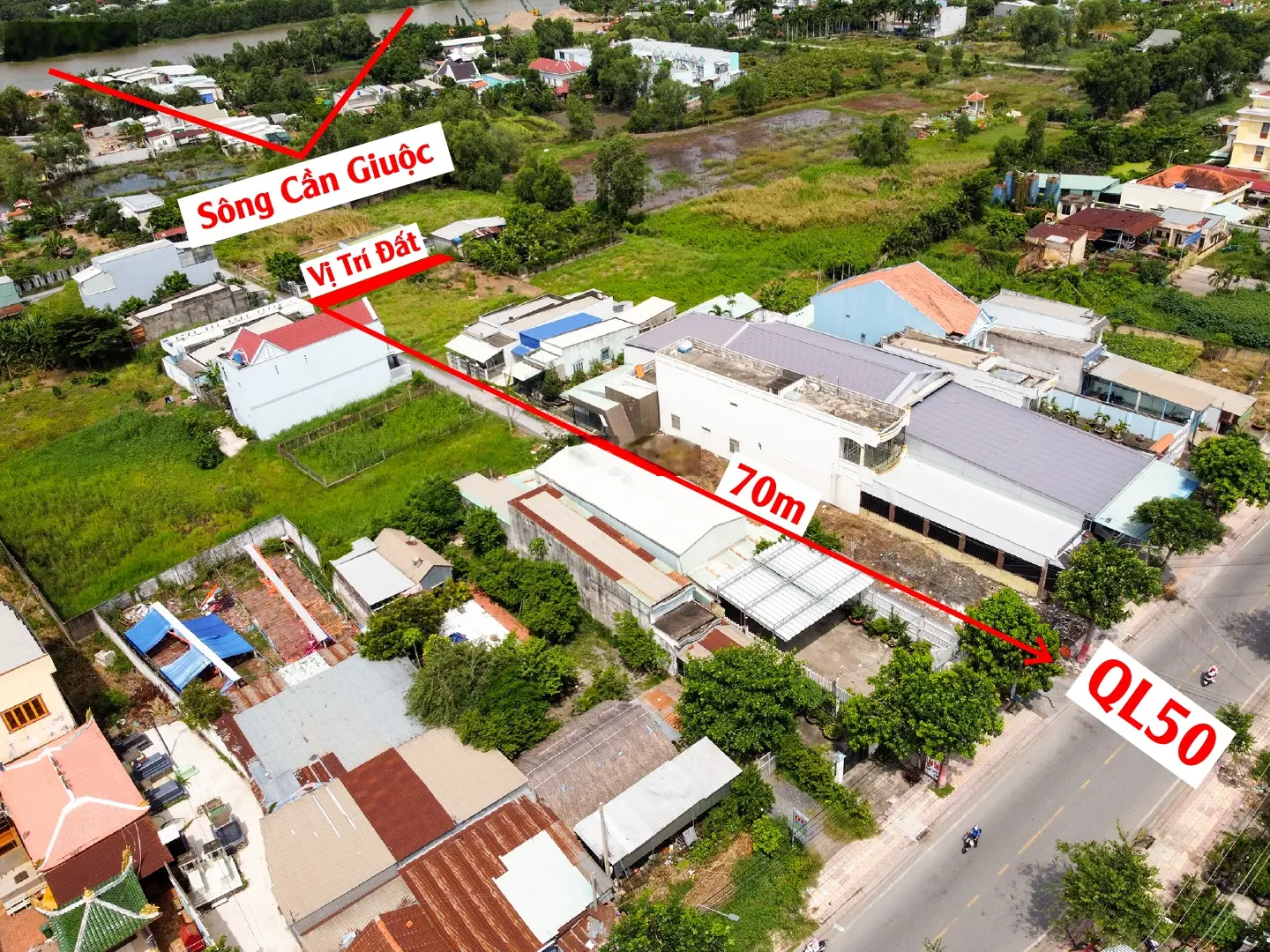 Bán gấp lô đất thổ 125m2 trung tâm TT Cần Giuộc, cách QL50 chỉ 100m, giá rẻ