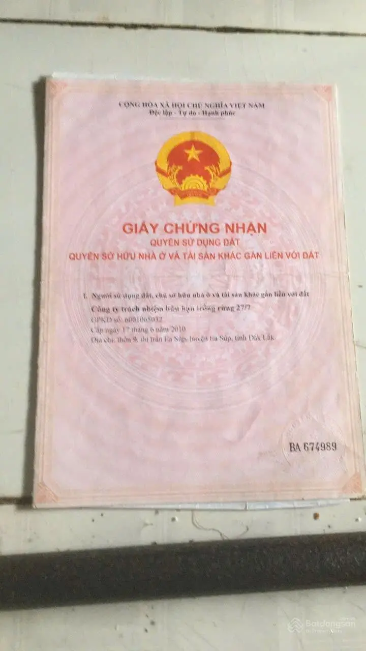 Chính Chủ cần bán nhanh đất rừng sản xuất 780 ha, vị trí Ea Súp Thượng - Đắk Lắc