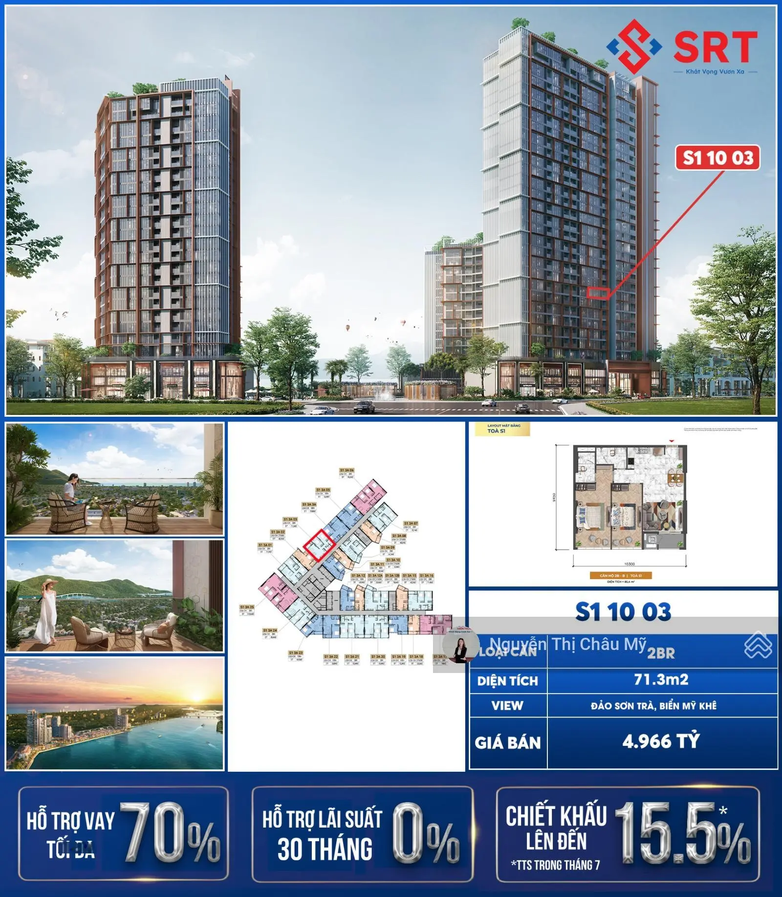 Căn hộ Sun Symphony quỹ căn đẹp nhiều Option nhất - độc quyền sàn SRT top 1 Sun Group - Ms Châu Mỹ