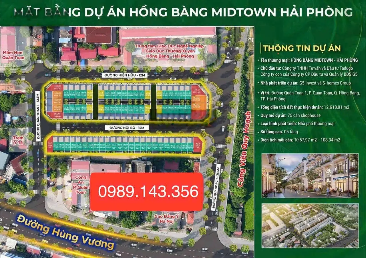 Nhận đặt chỗ ưu tiên quỹ căn đẹp nhất Midtown Hồng Bàng. Liên hệ em Trường CĐT.