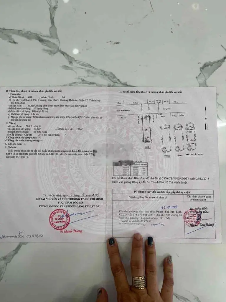Bán Nhà Chính chủ 4x14,1 trệt,3 lầu,5tỷ6,1/ Lê Văn khương.q12