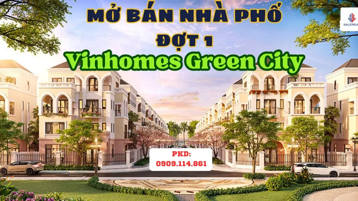 Mở Bán Đợt 1 Vinhomes Green City Nhà Phố 4 tầng Giá chỉ 4 tỷ - Liên hệ nhận thông tin chi tiết!