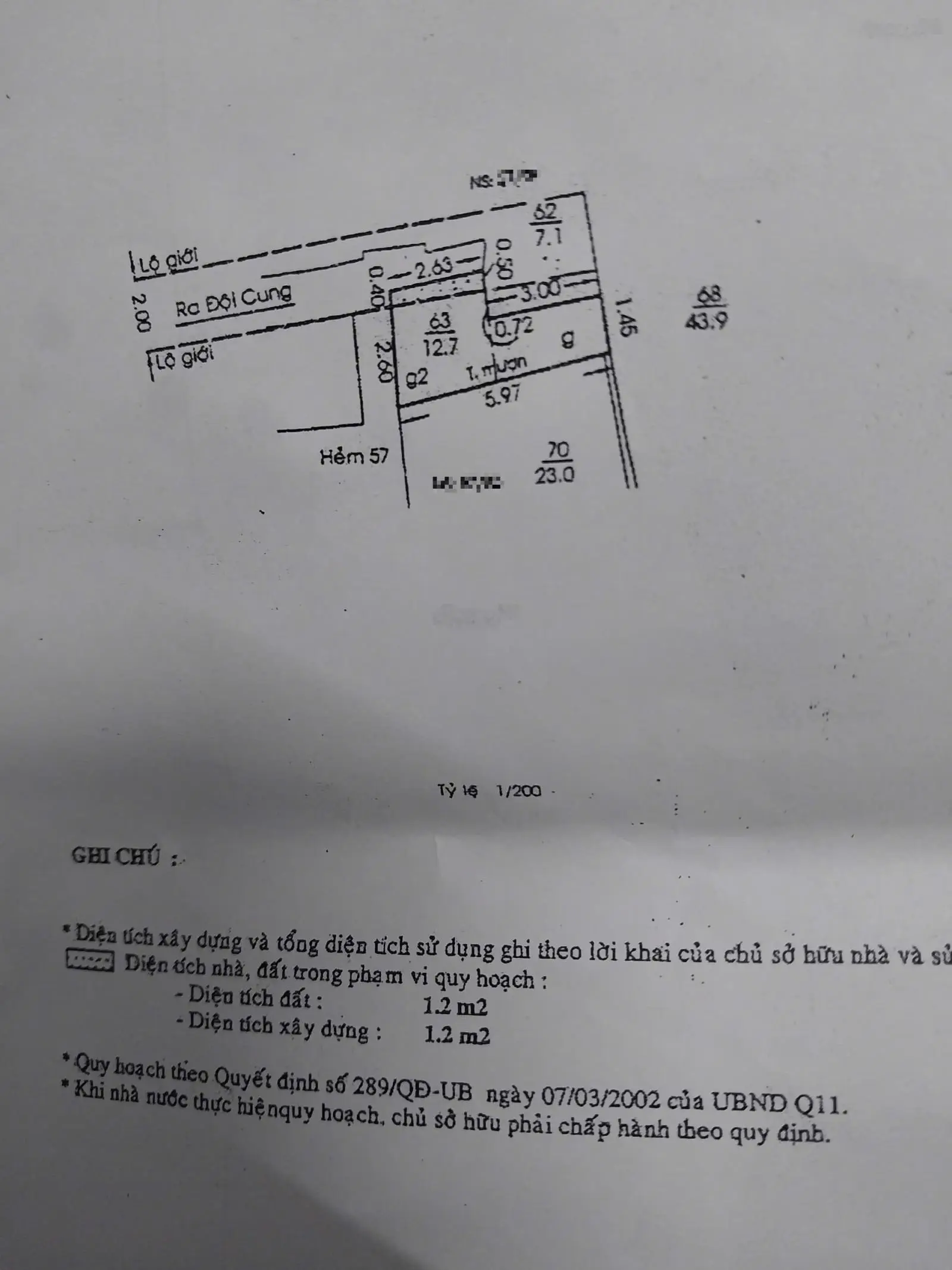 Bán nhà hẻm 2m Đội Cung Phường 11 Quận 11 giá 1,6 tỷ - 12,7m2