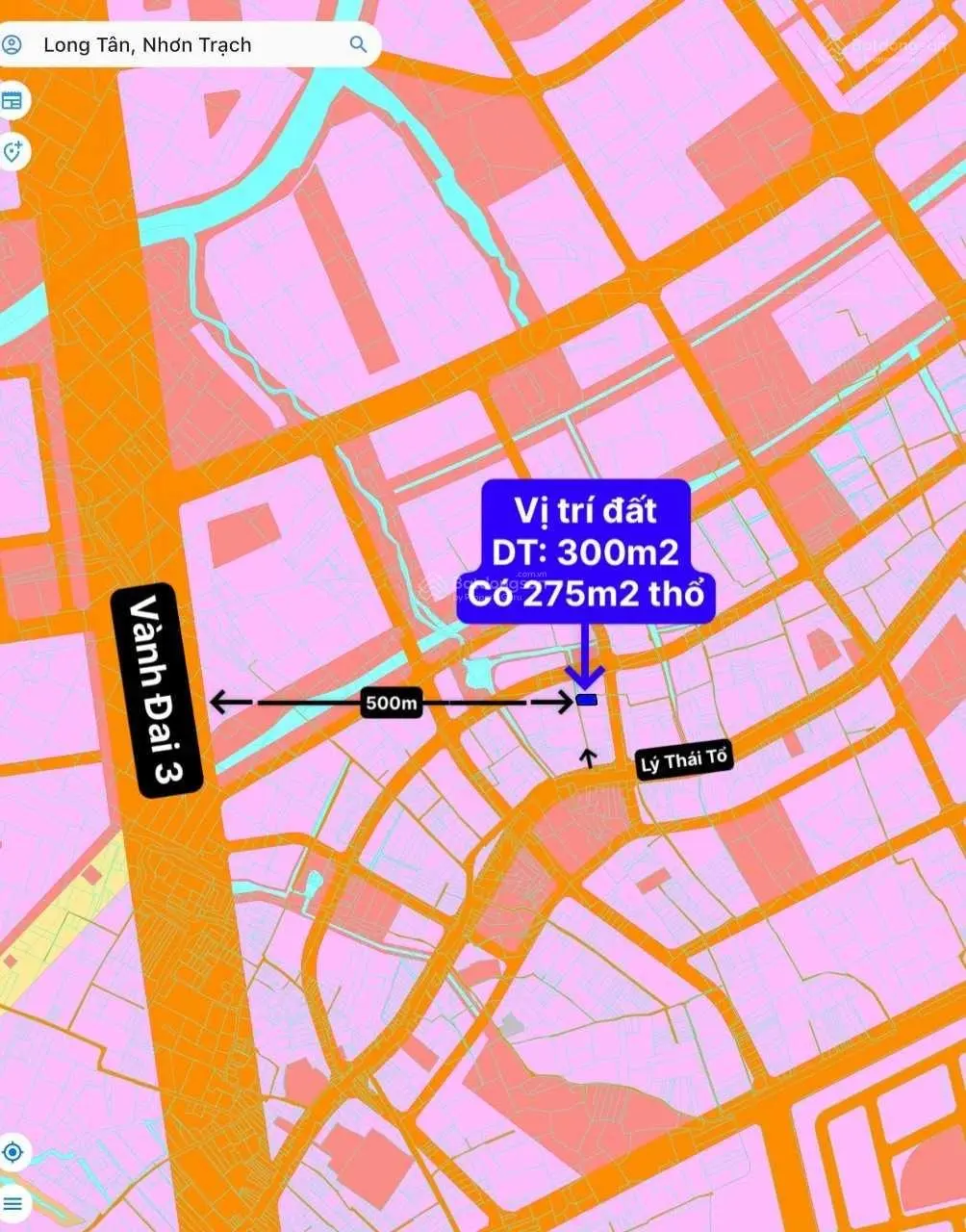 Bán 300m2 đất khu biệt thự vườn cách đường Lý Thái Tổ 100m, cách đường VĐ3 500m tại xã Long Tân