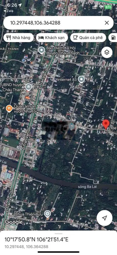 đất thị trấn châu thành