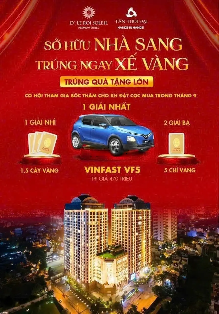 Tổng hợp quỹ căn đẹp có giá rẻ nhất tòa D'Le Roi Soleil số 2 Đặng Thai Mai, Quảng An Tây Hồ, Hà Nội