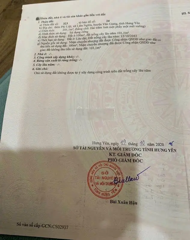 Bán lô đất 2 mat tiên siêu dep 201m2 tai Phi liệt liên nghia . Đất đẹp giá siêu đầu tư