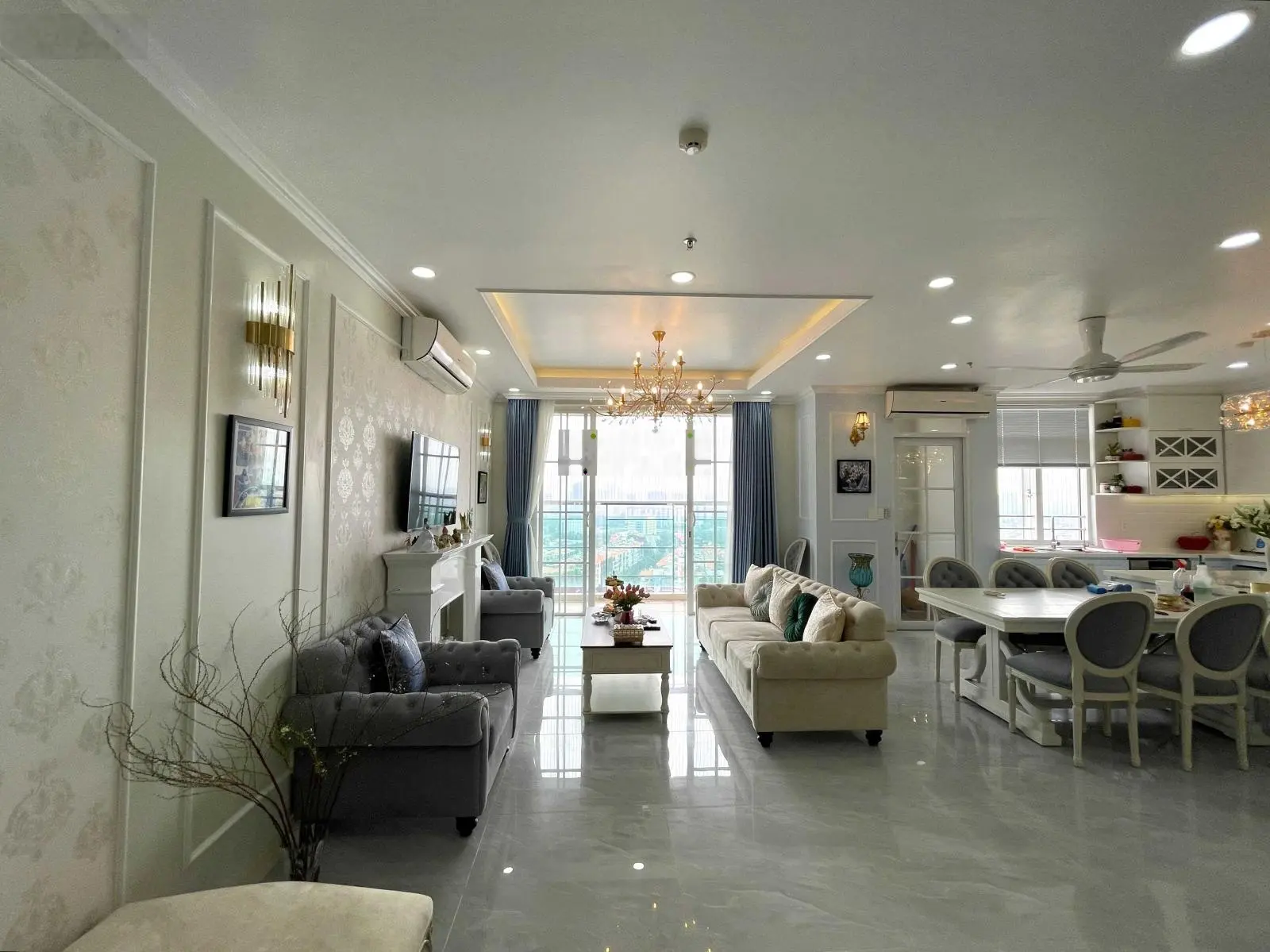 Penthouse Him Lam Riverside, Hoàng Trọng Mậu, Q. 7 219m2 view biệt thự, sổ hồng, nội thất cao cấp