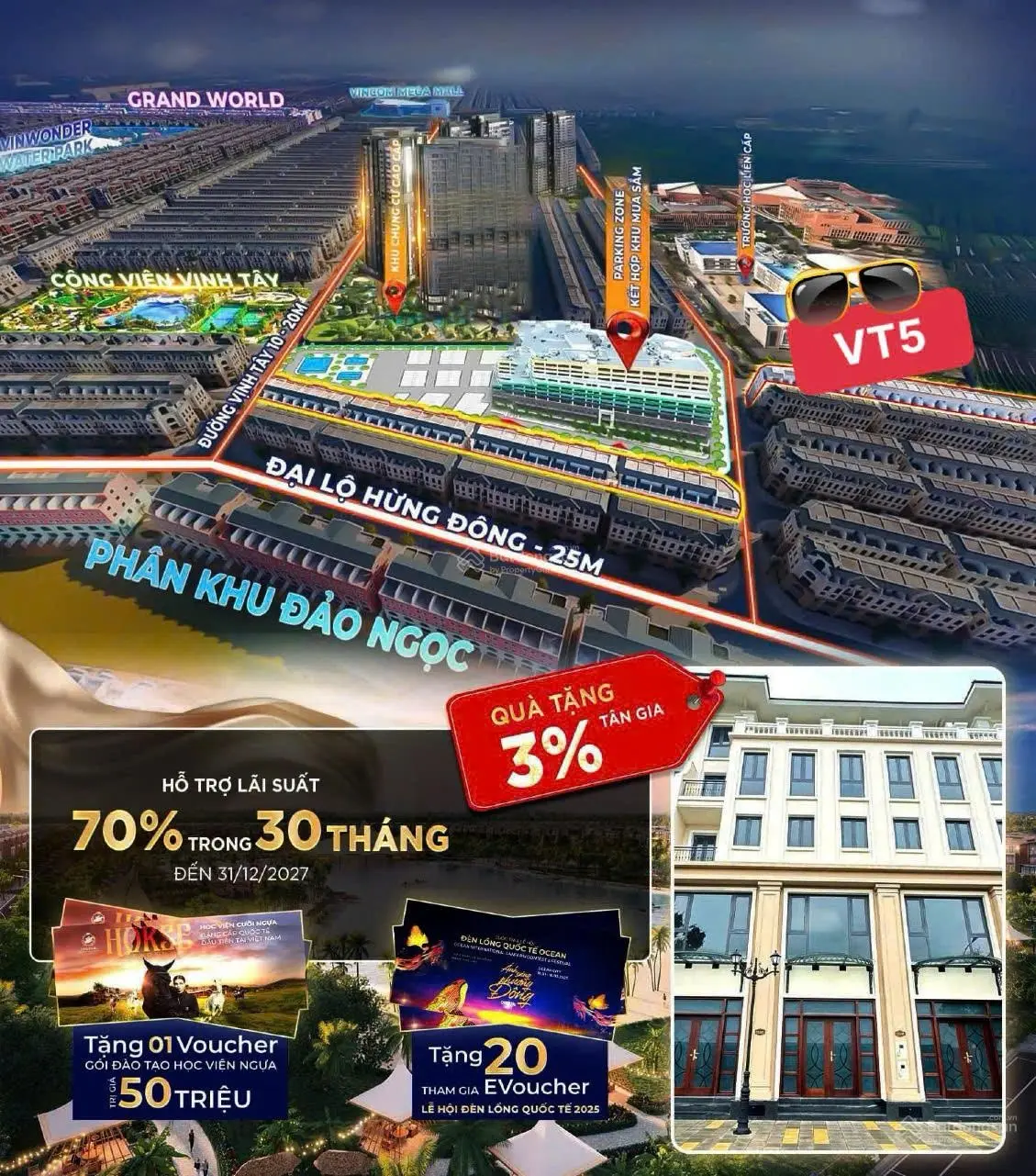 Cắt lỗ 8 tỷ liền kề Vinhomes Ocean Park 3 68m2 MT 5m - Đối diện trường học, nhà để xe, cụm chung cư