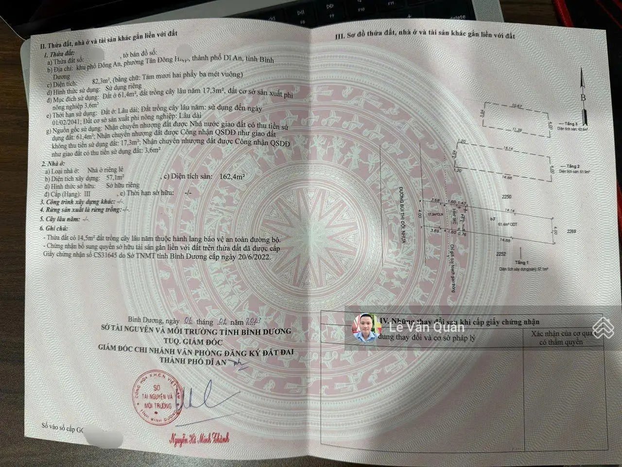 Bán nhà mặt tiền Bùi Thị Cội, Tân Đông Hiệp, Dĩ An
