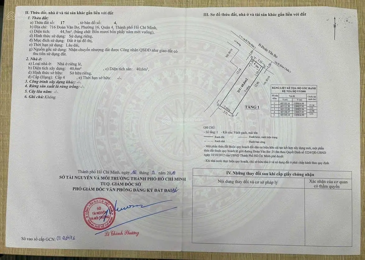 Chính chủ bán nhà cấp 4 MT Đoàn Văn Bơ, Quận 4, thích hợp kinh doanh và ở. LH 0903 870 766
