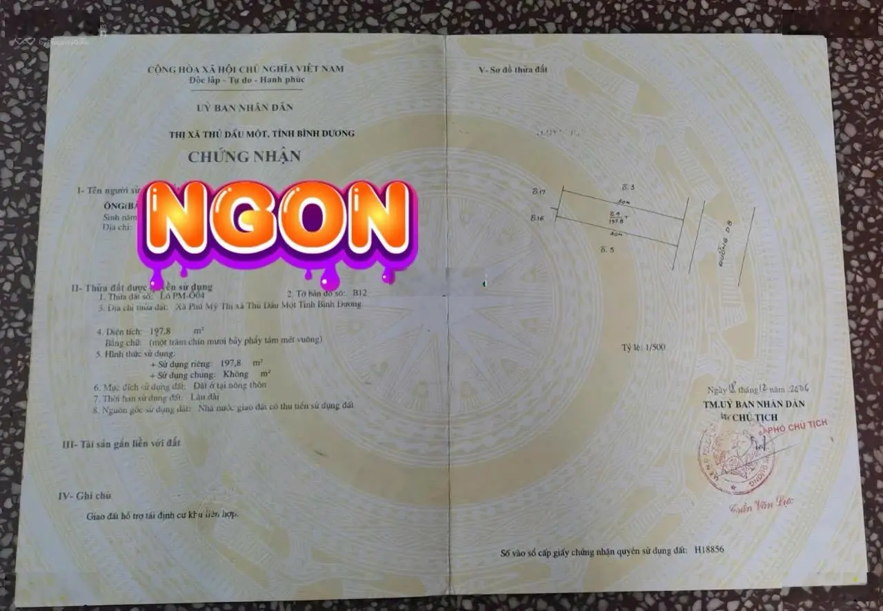 Cần bán đất giá 22,5 triệu/m tại Đường D8, Thủ Dầu Một, Bình Dương
