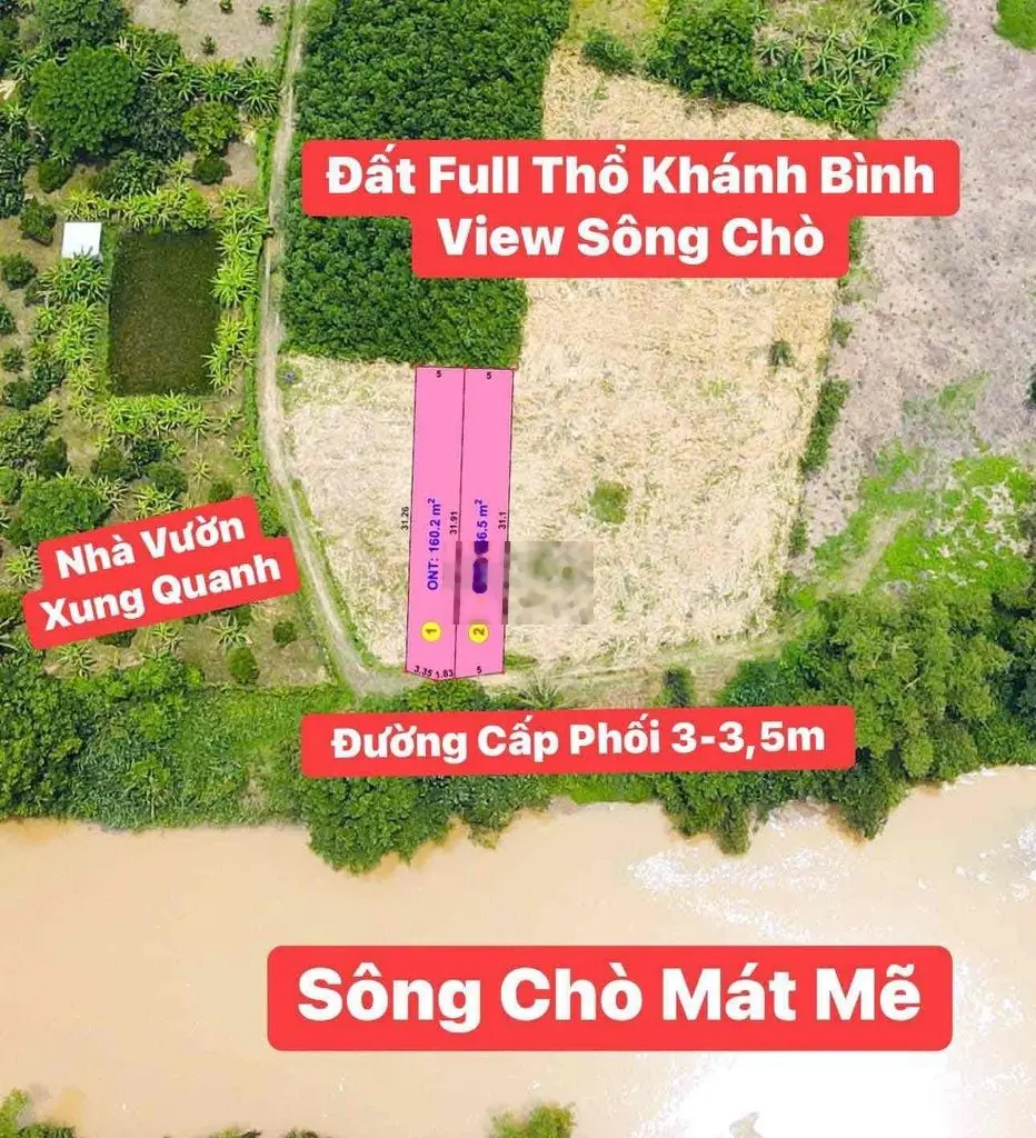 Đất View Sông Giá Rẻ - Khánh Vĩnh - Khu Dân cư