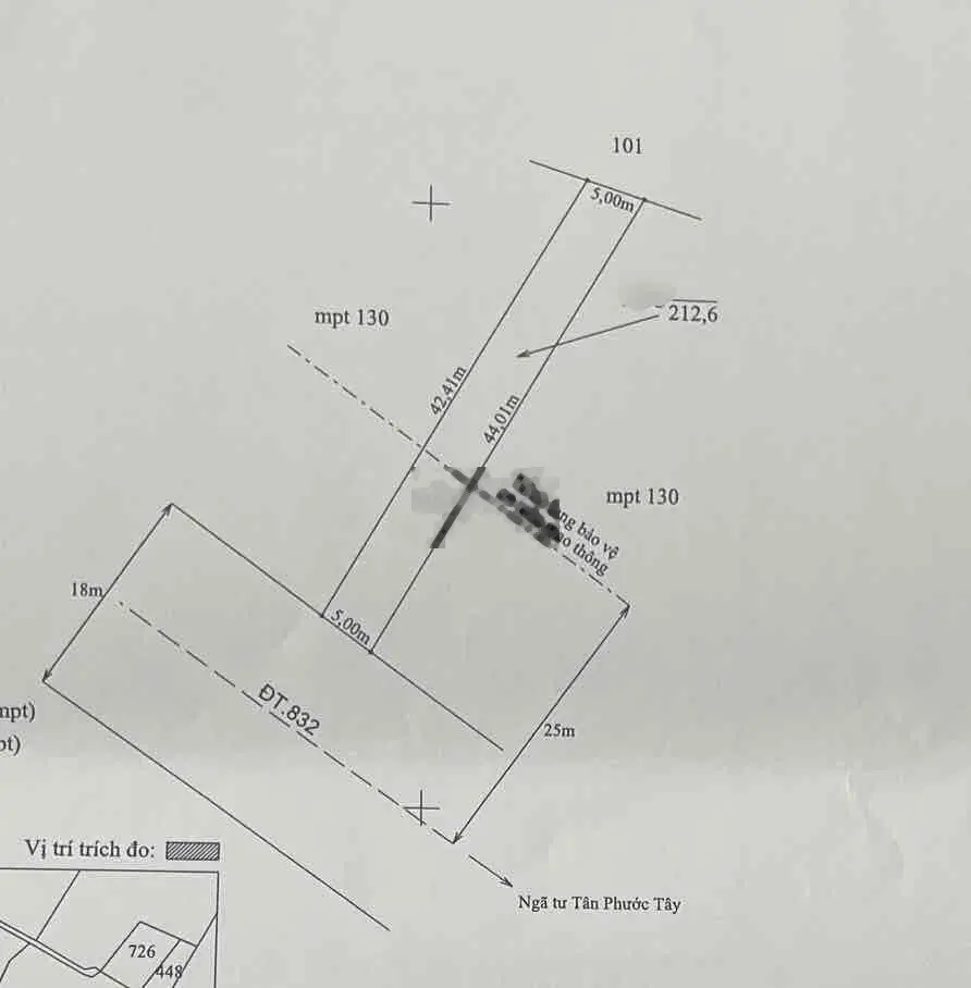 210m2 thổ cư mặt tiền 832 giá 1tỷ650tr có nền kinh doanh ở bình trinh