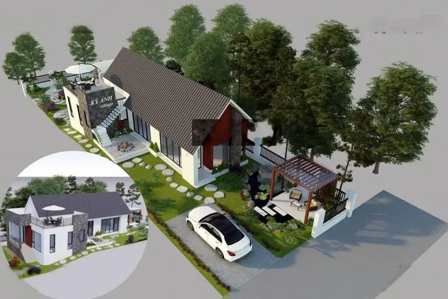 Biệt thự sân vườn ven Đà Lạt 3 tỷ 450, full nội thất cơ bản