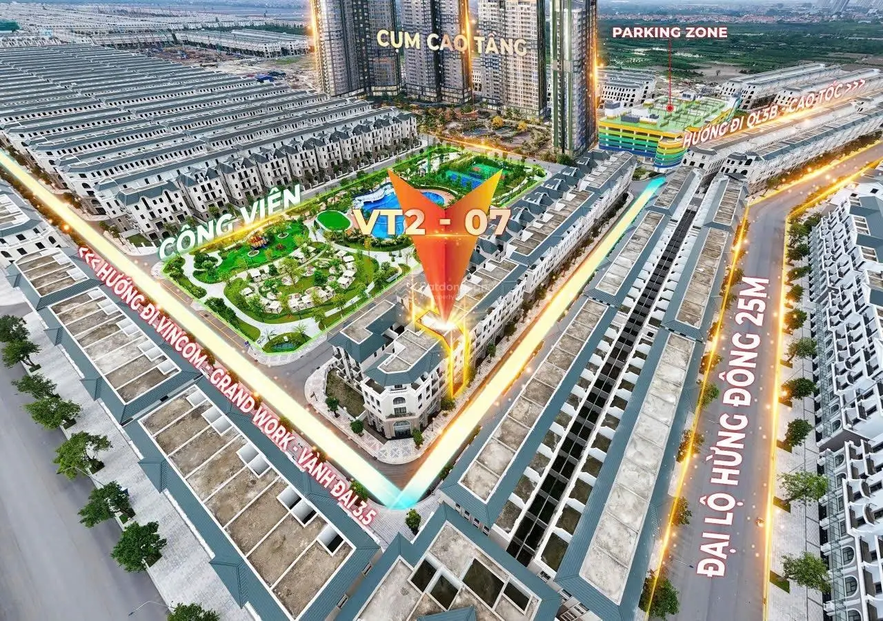 Siêu phẩm liền kề vịnh tây vt2-07 dự án vinhomes ocean park 3 dt đất: 65 m2 dtxd: 249,2 m2
