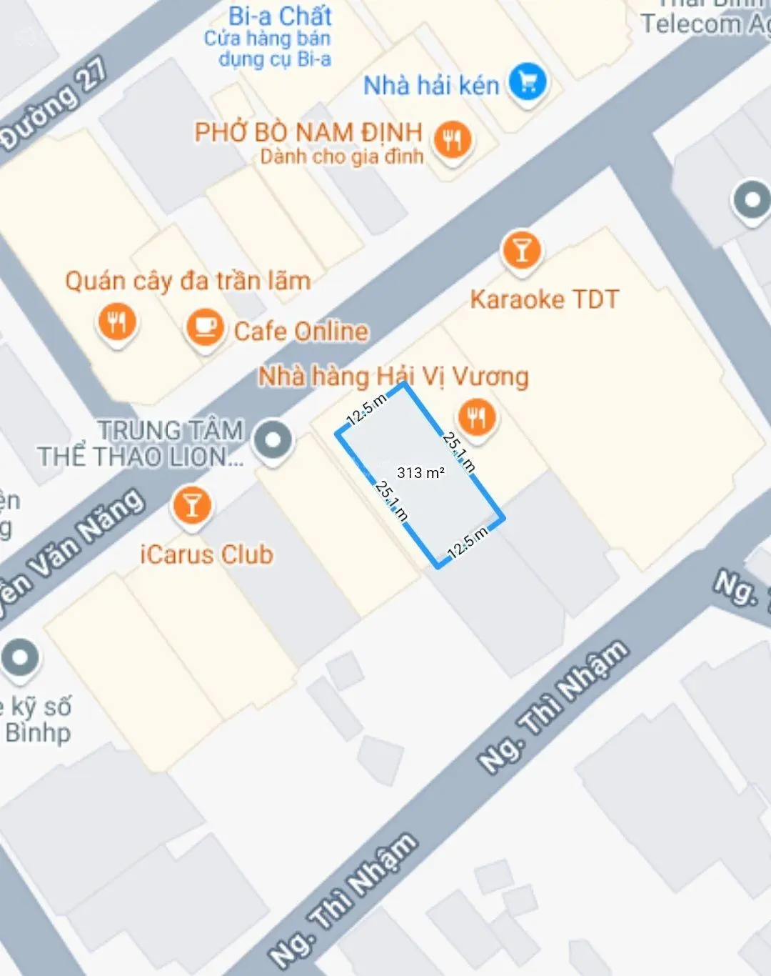 Cần bán 2 mảnh liền kề 625m2 mặt tiền 25m đường Nguyễn Văn Năng TP Thái Bình