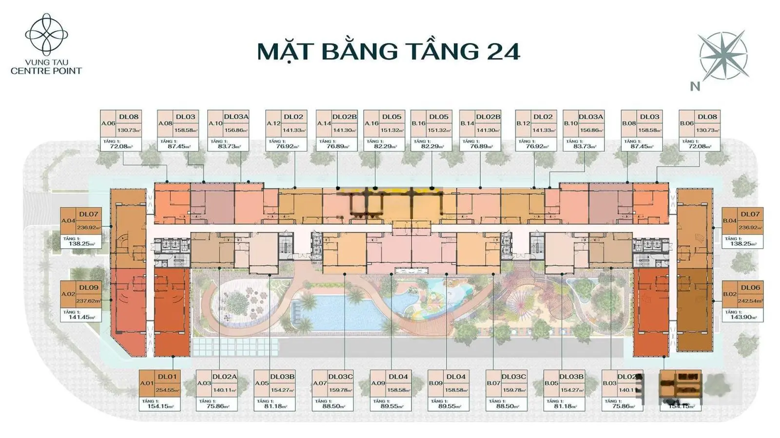 Bán Sky Mansion penthouse căn góc đẹp nhất Vũng Tàu Centre Point TT 20% nhận nhà. LH 0908 982 ***