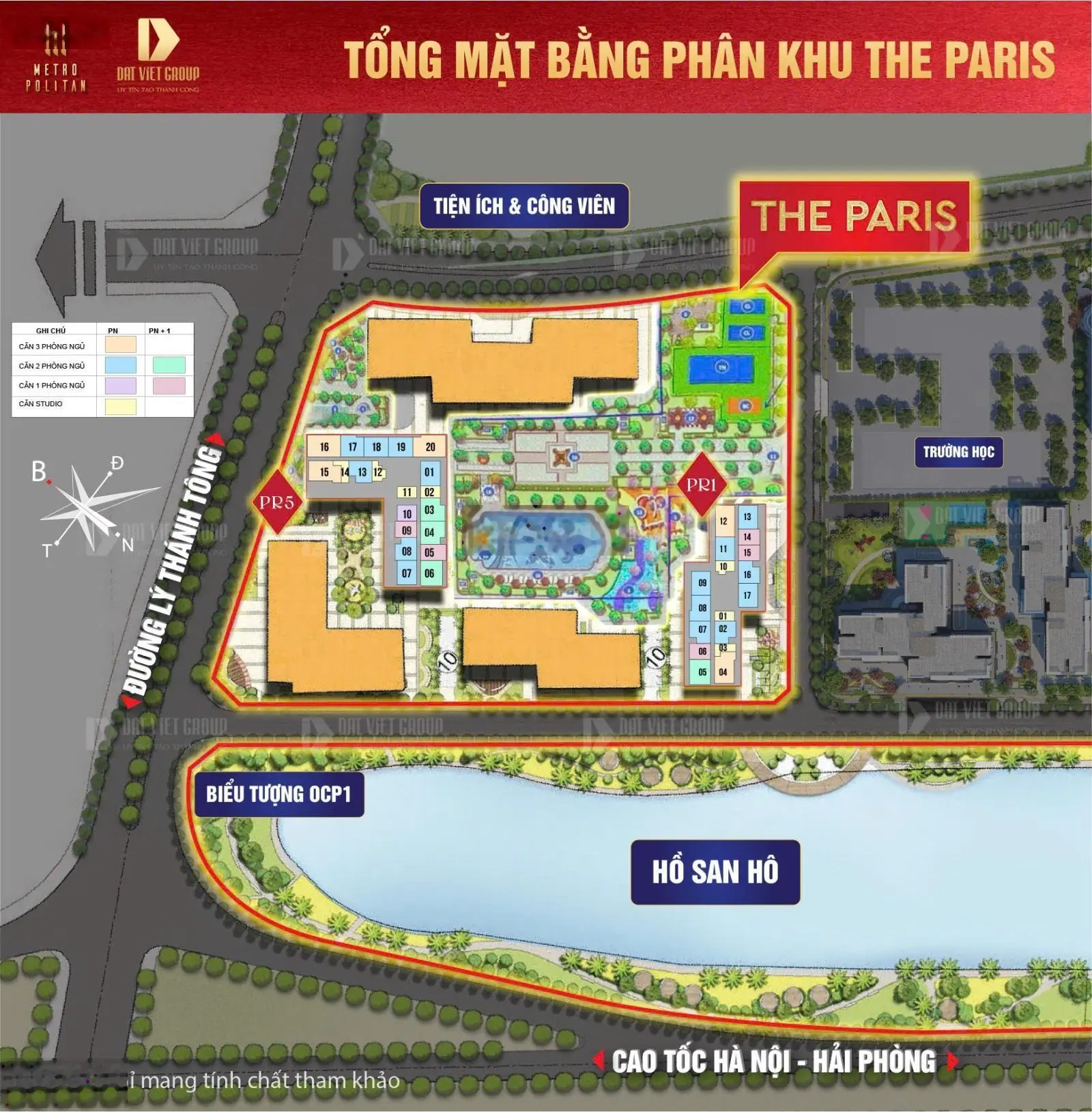 Mở bán tòa đẹp nhất The Paris Ocean Park1 - View hồ San Hô 1,3km, đóng 10% ký trực tiếp CĐT, CK 12%