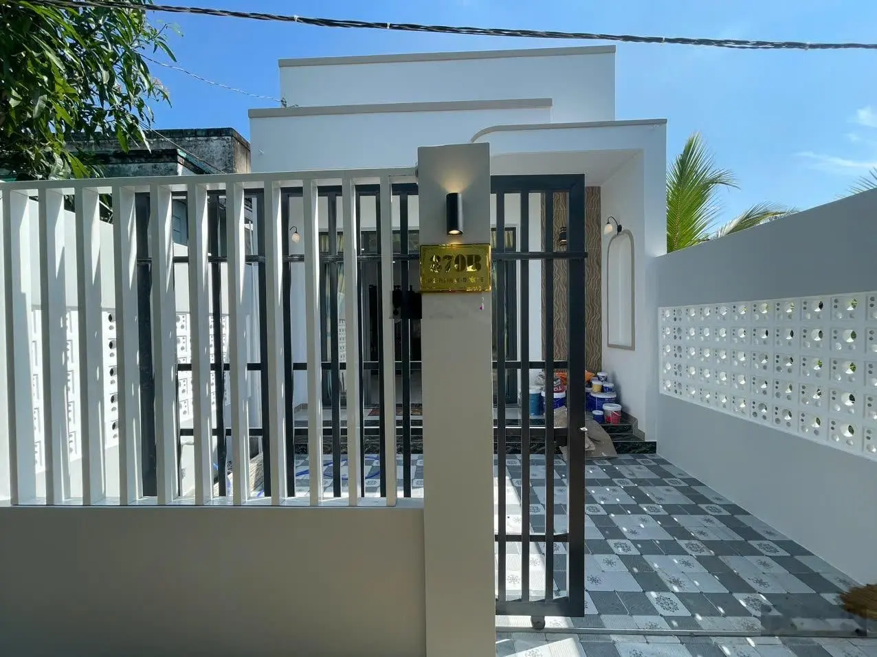 Bán nhà mới hoàn thiện gần Lan Vương, 5,1x20m, 2 PN, thổ cư 70m2 đã có số nhà 0919 968 ***
