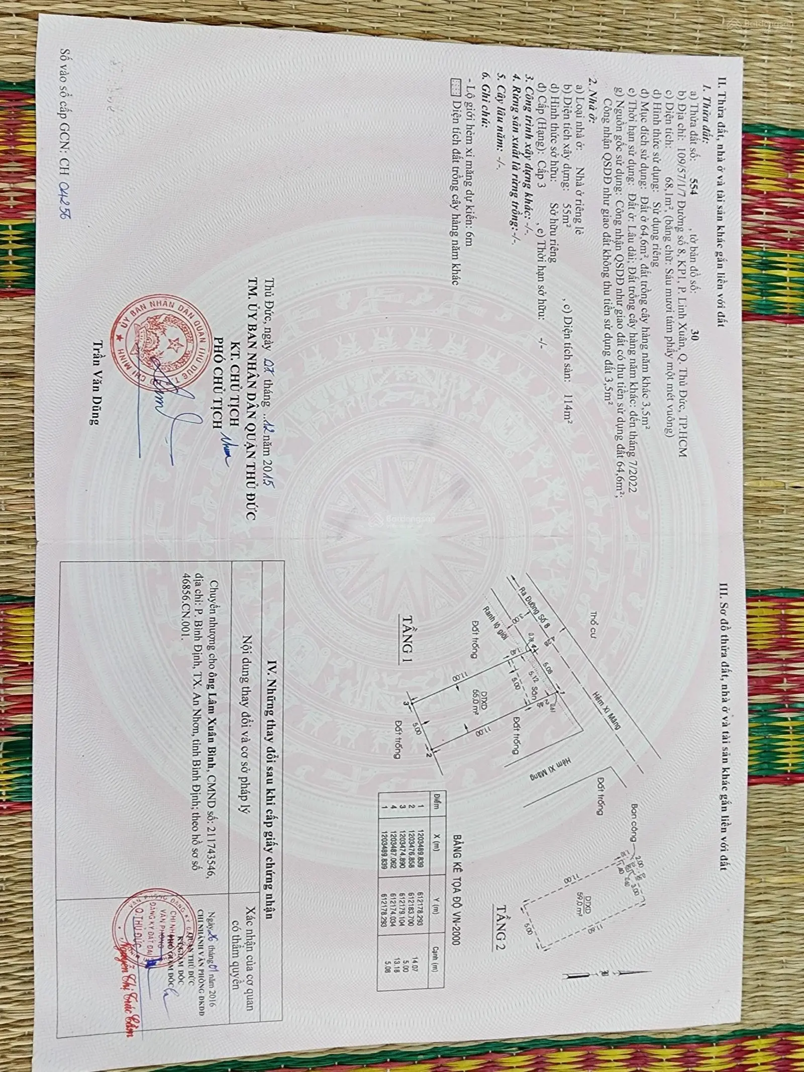 Bán nhà riêng, Đường 8, Linh Xuân, sổ hồng riêng, 68.1 m2, 1 trệt 1 lầu, hướng Tây Bắc, 5.45 tỷ.