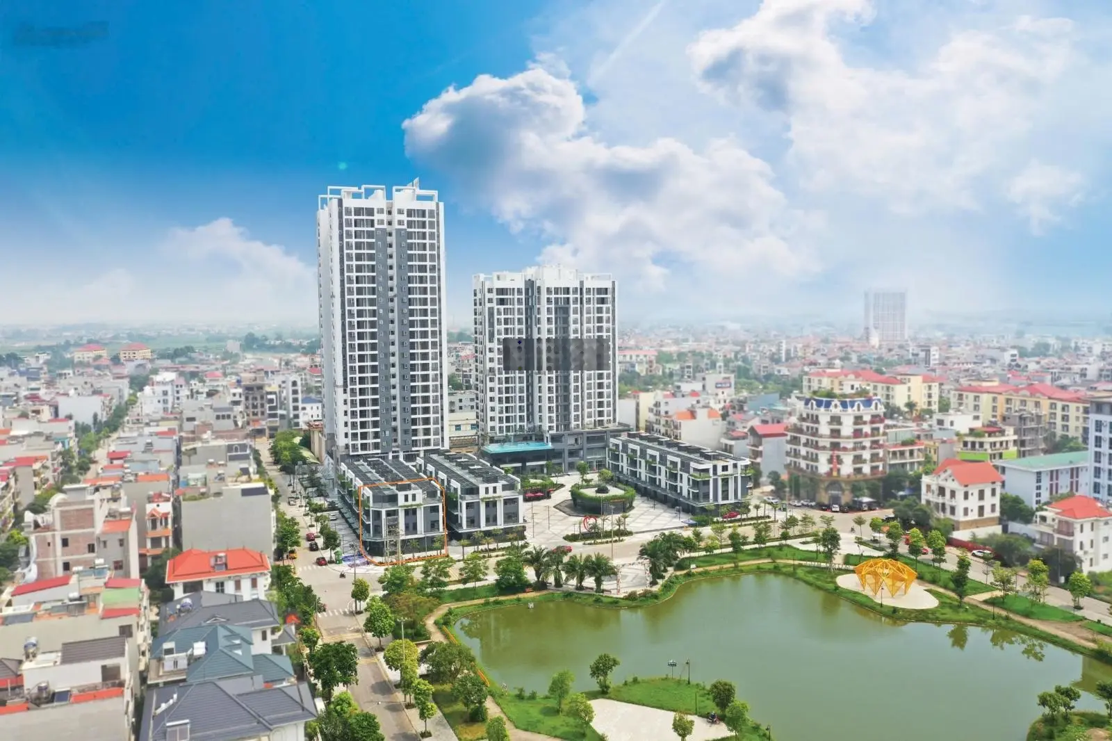 Bán căn góc đẹp nhất shophouse kinh doanh chân tòa Diamond Hill Bắc Giang.