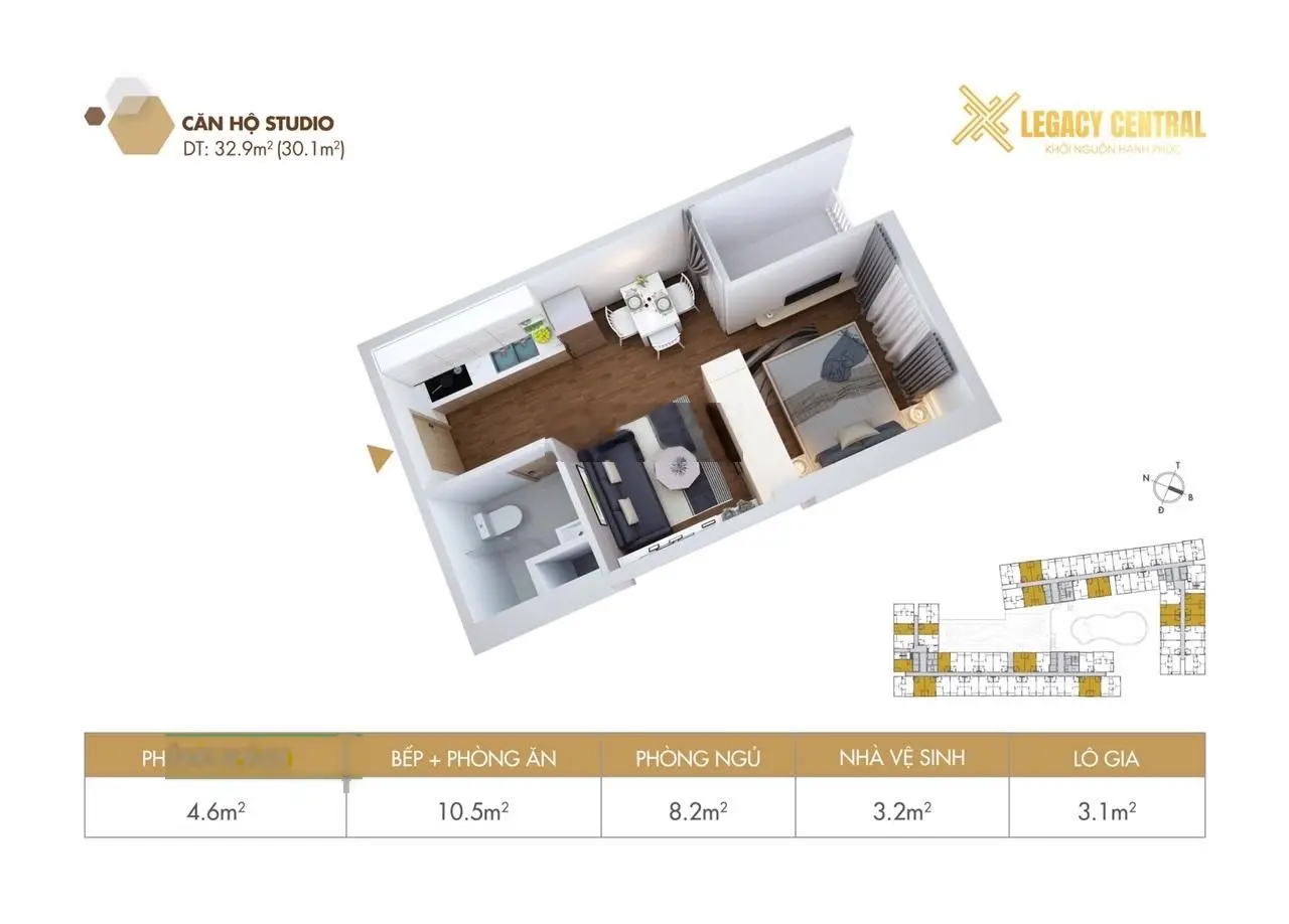Căn hộ giá gốc chủ đầu tư - dọn vào ở ngay - liền kề kcn vsip 1 - 2 phòng ngủ - 1 tỷ 766 triệu