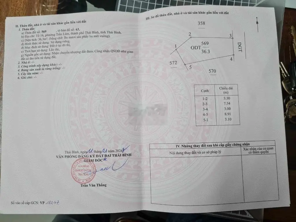 Bán nhà mới xây tại Trần Lãm, Thái Bình. Diện tích 30m2