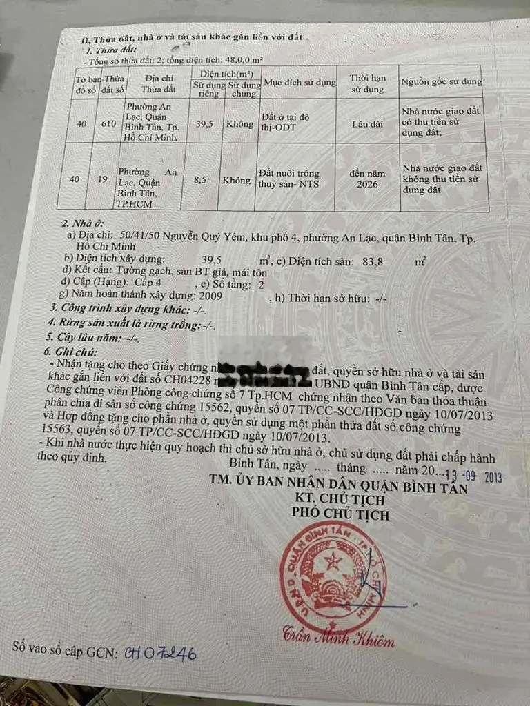 🌺🌺Nhà bán 2 MT Nguyễn quý Yêm- an lạc 💰💰Giá bán : 3,9 tỷ tL 🌳🌳Diện t