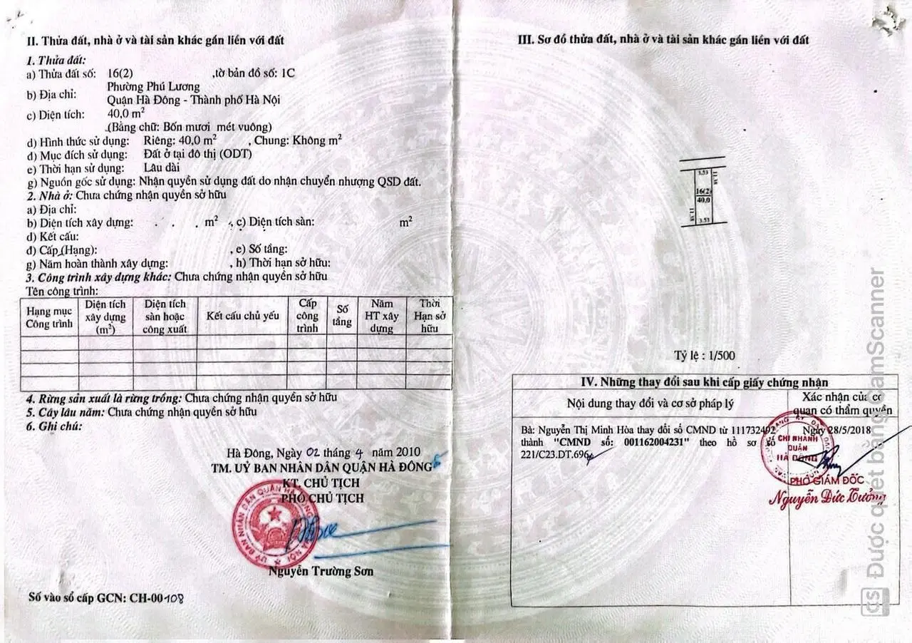 Chính chủ cần bán nhà 40m2 ở ngã 3 Ba La cạnh toà PCCC Ba La - Phú Lương - Hà Đông - HN