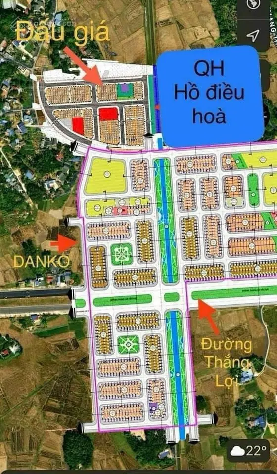 Bán đất tại trung tâm TP Sông Công, Lô góc vườn hoa, cách đường lớn 300m,hướng ĐN giá chỉ 14,5tr/m2