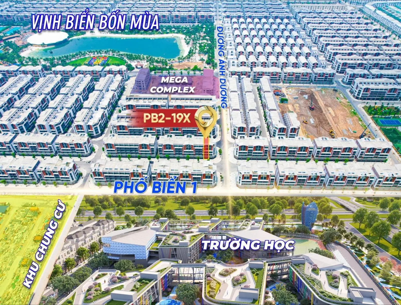 Cực hot căn Phố Biển 2 mặt DT 100m2 đường 20m siêu phẩm cực hot tại Vinhomes Ocean Park