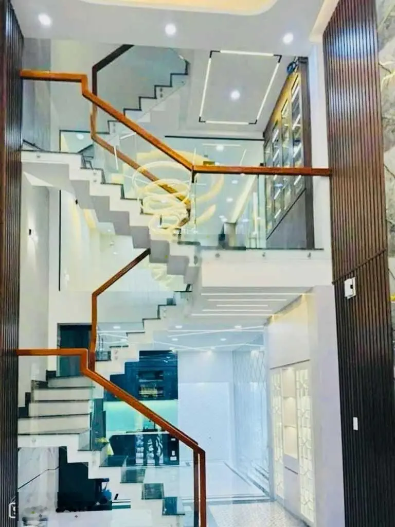 Nhà bán, Quận Bình Tân, vip thông, Hương Lộ 2 - nhà mới 4 tầng - nở hậu - gia 6,45 tỷ